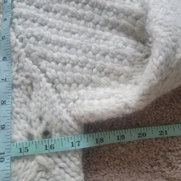 Hand Knit by Dollie Cardigan Womens M Wool Blend Sequin Button Ivory - Picture 5 of 9